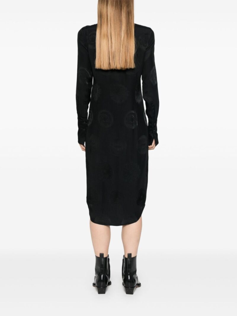 Coperni collar-detail midi dress