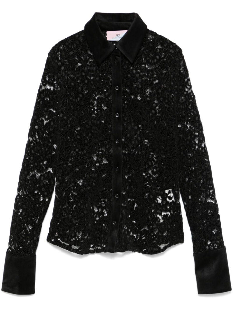 Chiara Ferragni corded-lace shirt
