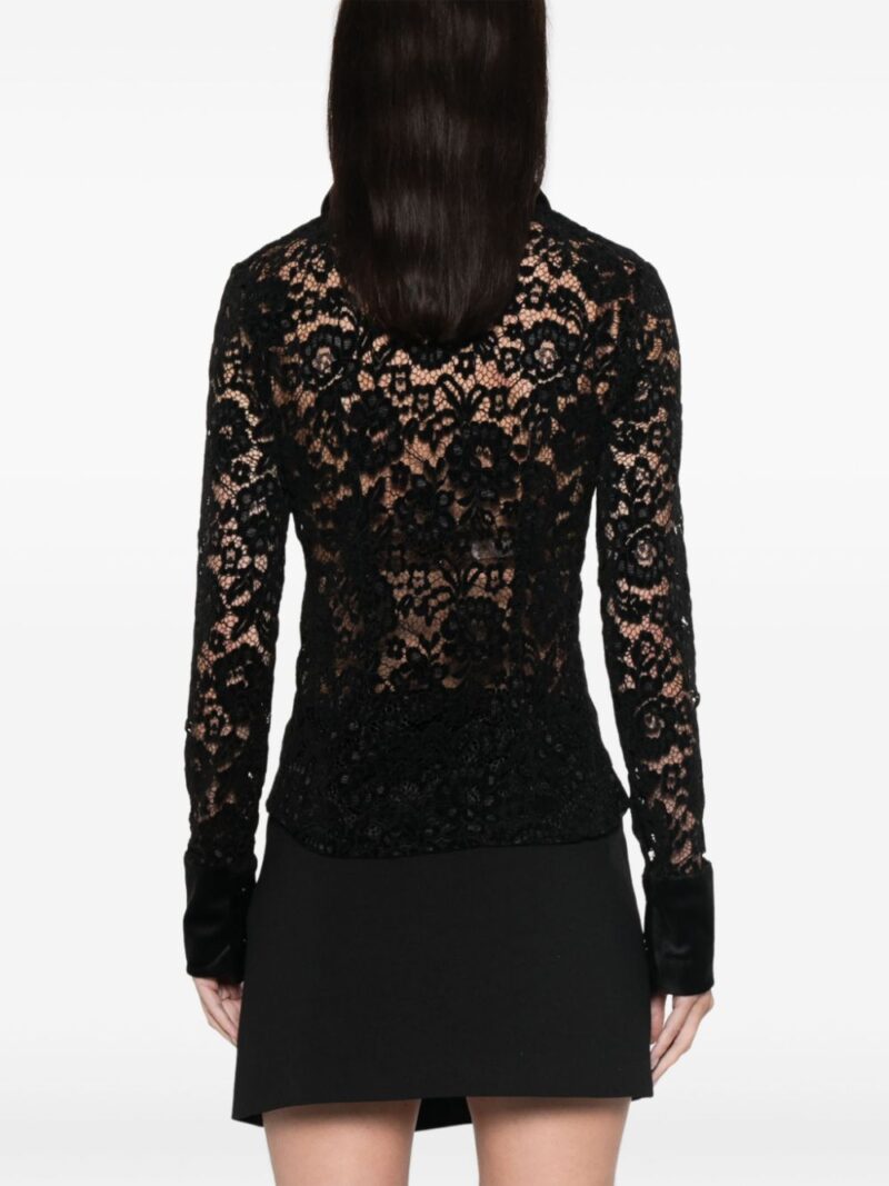 Chiara Ferragni corded-lace shirt