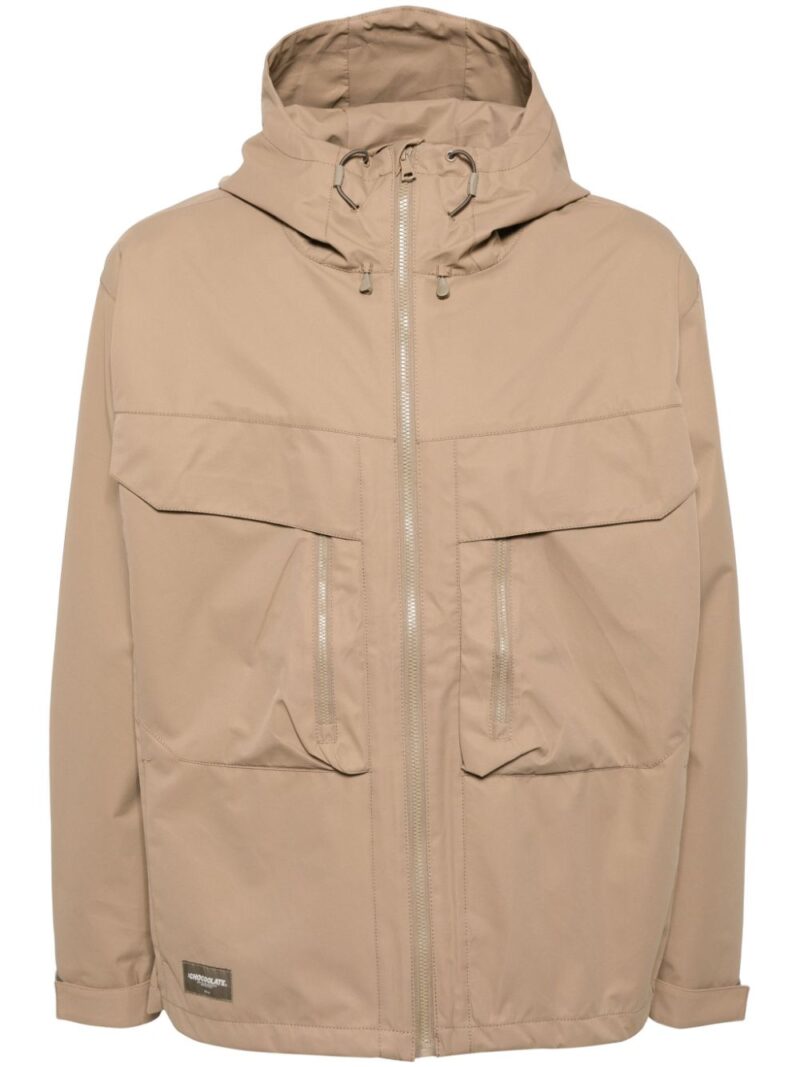 CHOCOOLATE logo-patch zip-up jacket