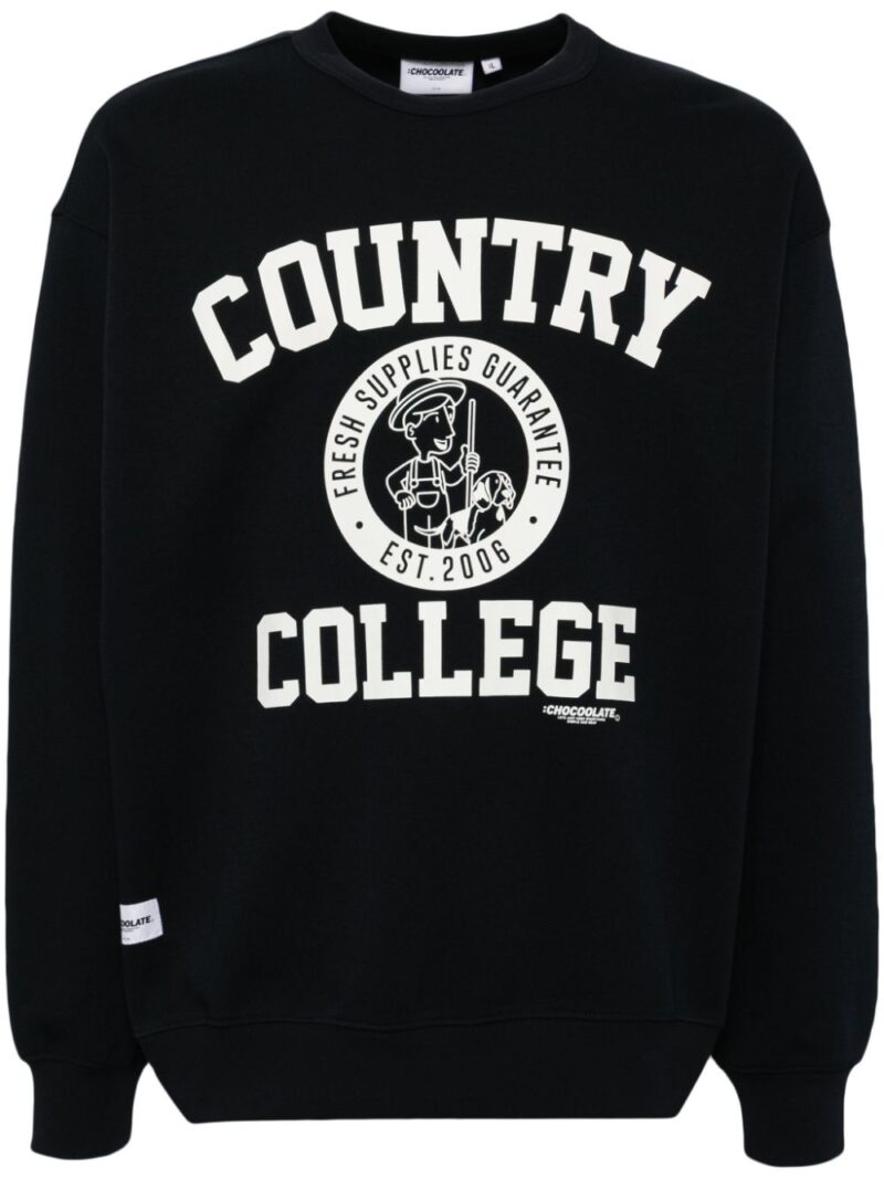 CHOCOOLATE  graphic-print long-sleeved sweatshirt