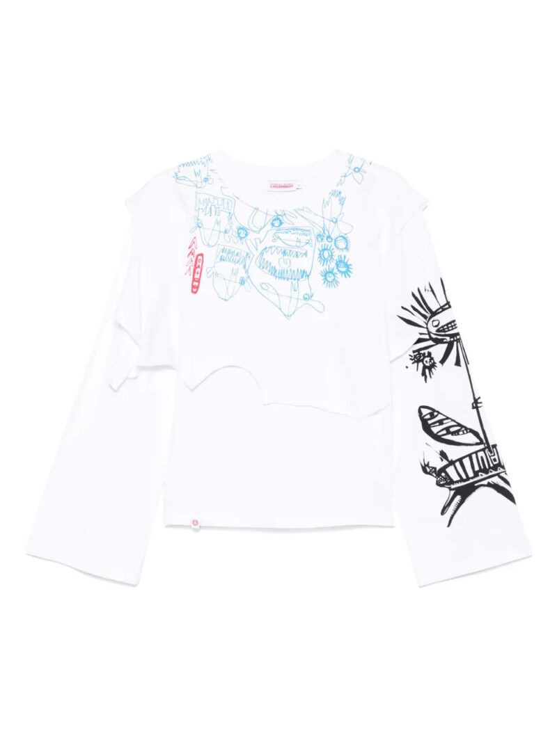 Charles Jeffrey Loverboy  printed long-sleeve T-shirt