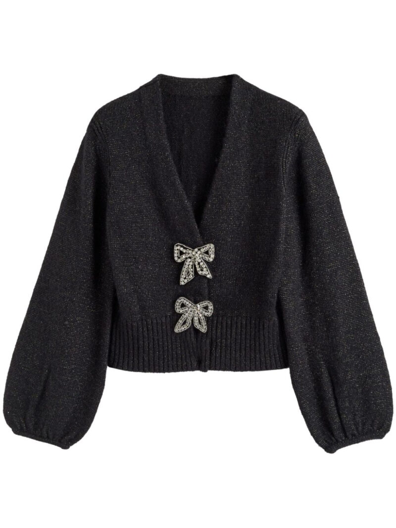 Chinti & Parker  Bow-brooch cardigan