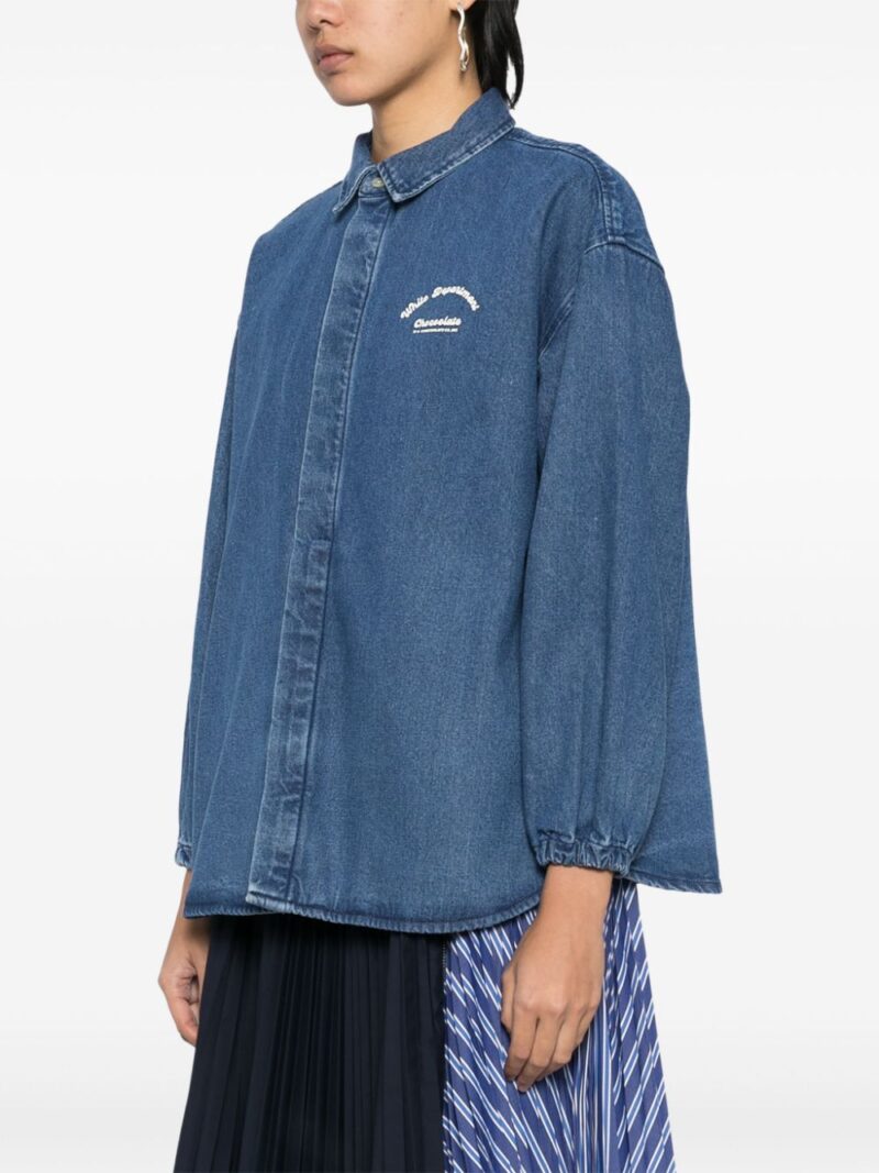 CHOCOOLATE Logo print shirt jacket