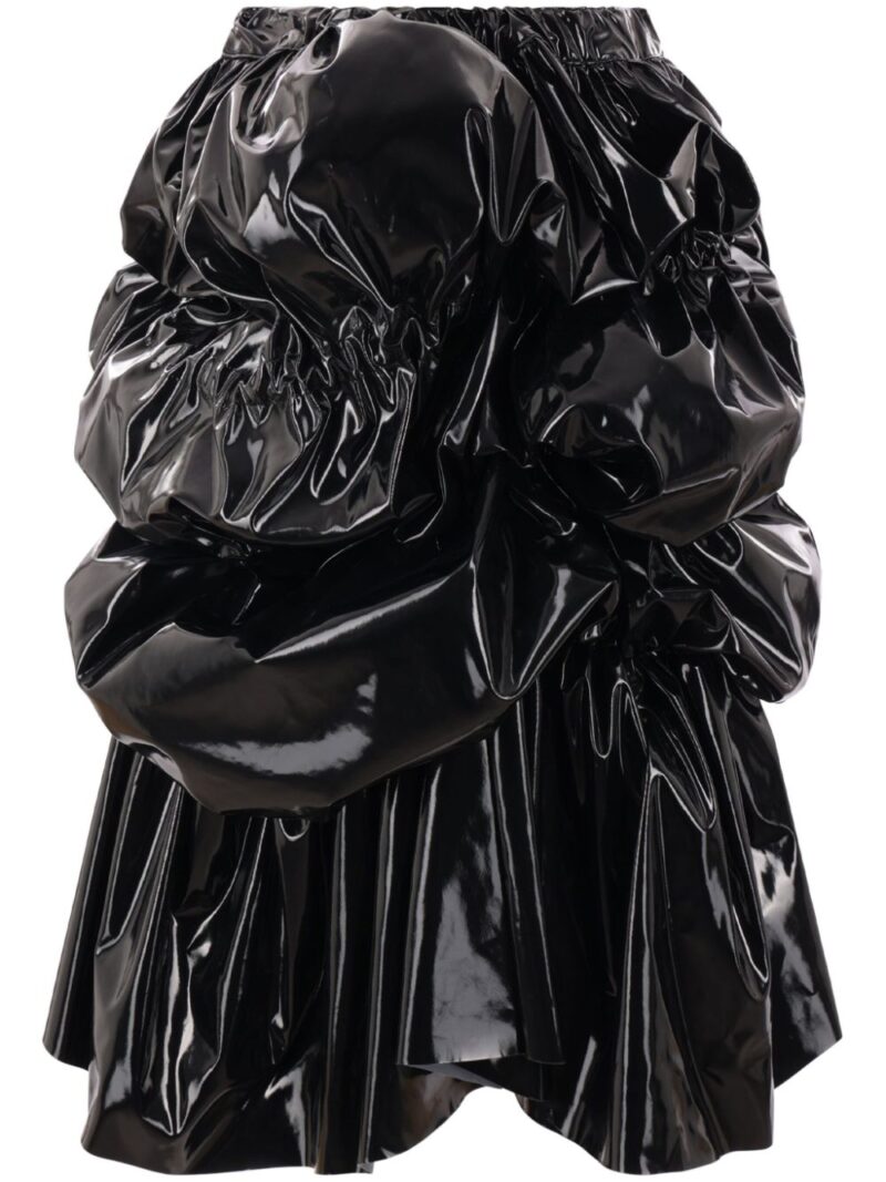 Comme Des Garçons  ruched-detailing midi skirt