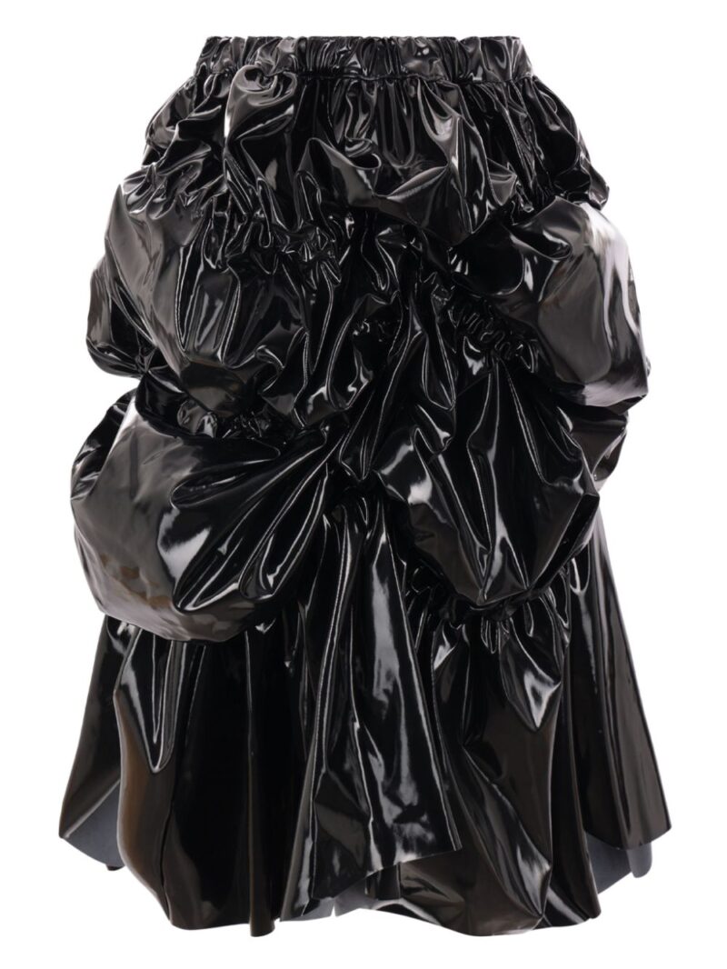 Comme Des Garçons ruched-detailing midi skirt
