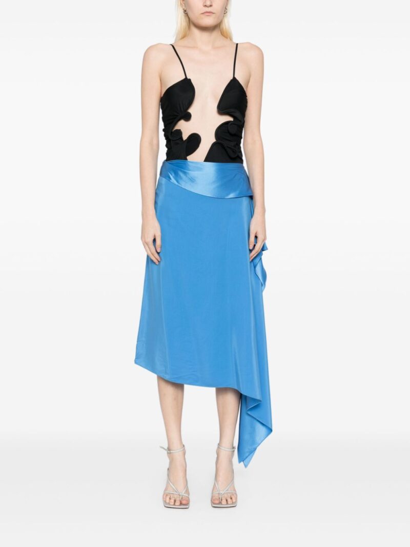 Christopher Esber crosscut silk skirt