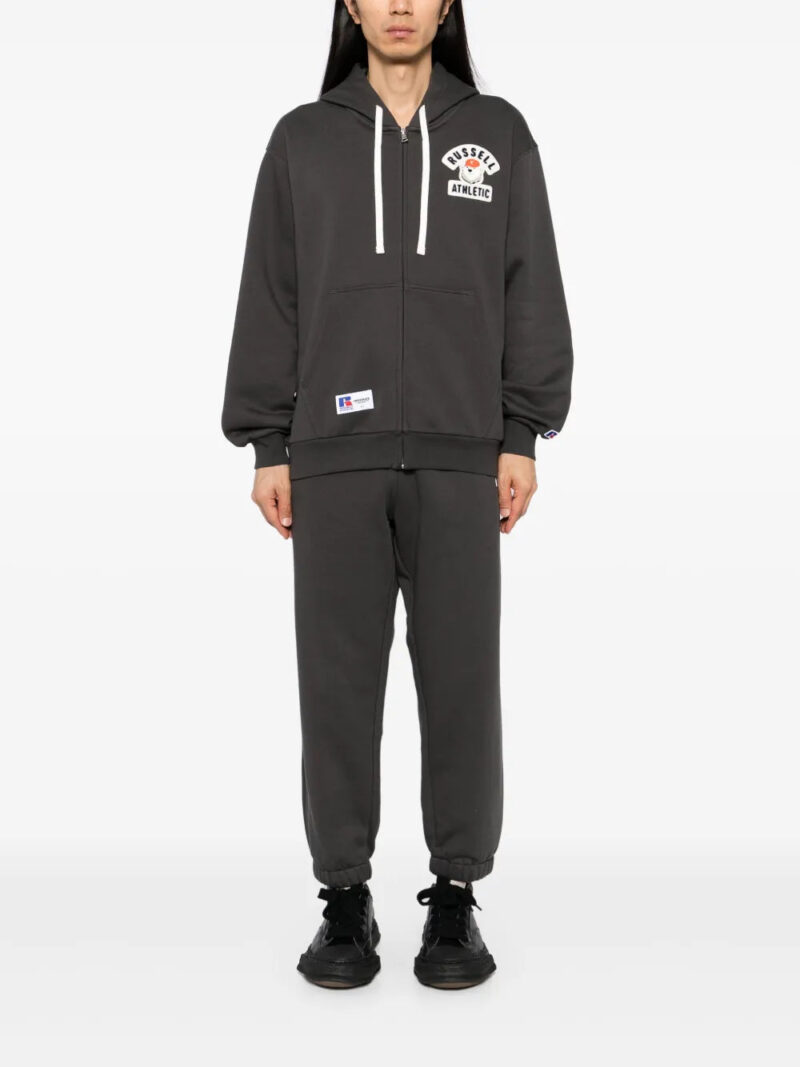 CHOCOOLATE logo-patched zip up hoodie