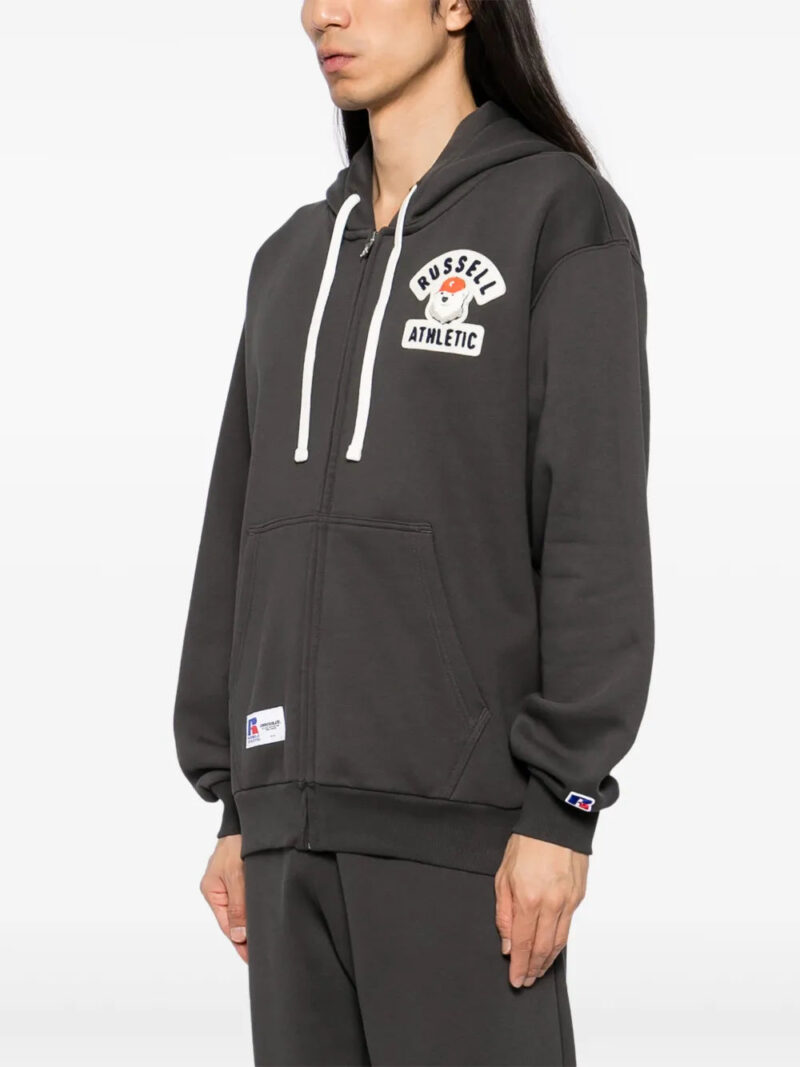 CHOCOOLATE logo-patched zip up hoodie