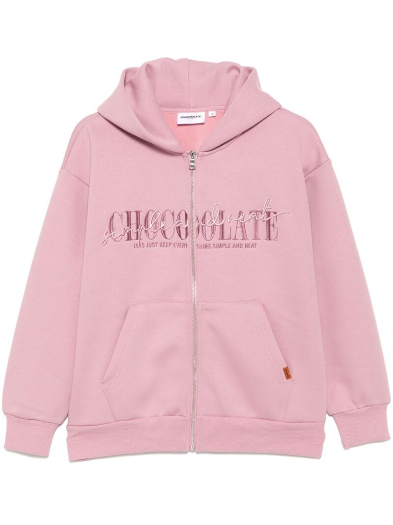 CHOCOOLATE logo zip-up hoodie