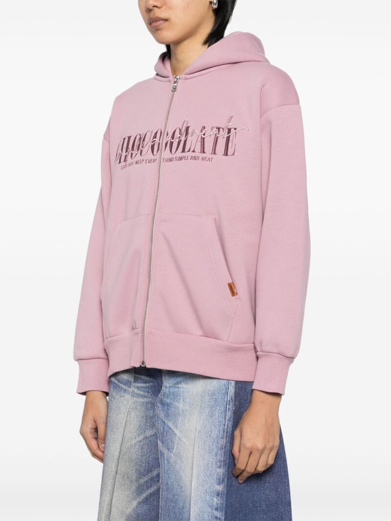 CHOCOOLATE logo zip-up hoodie