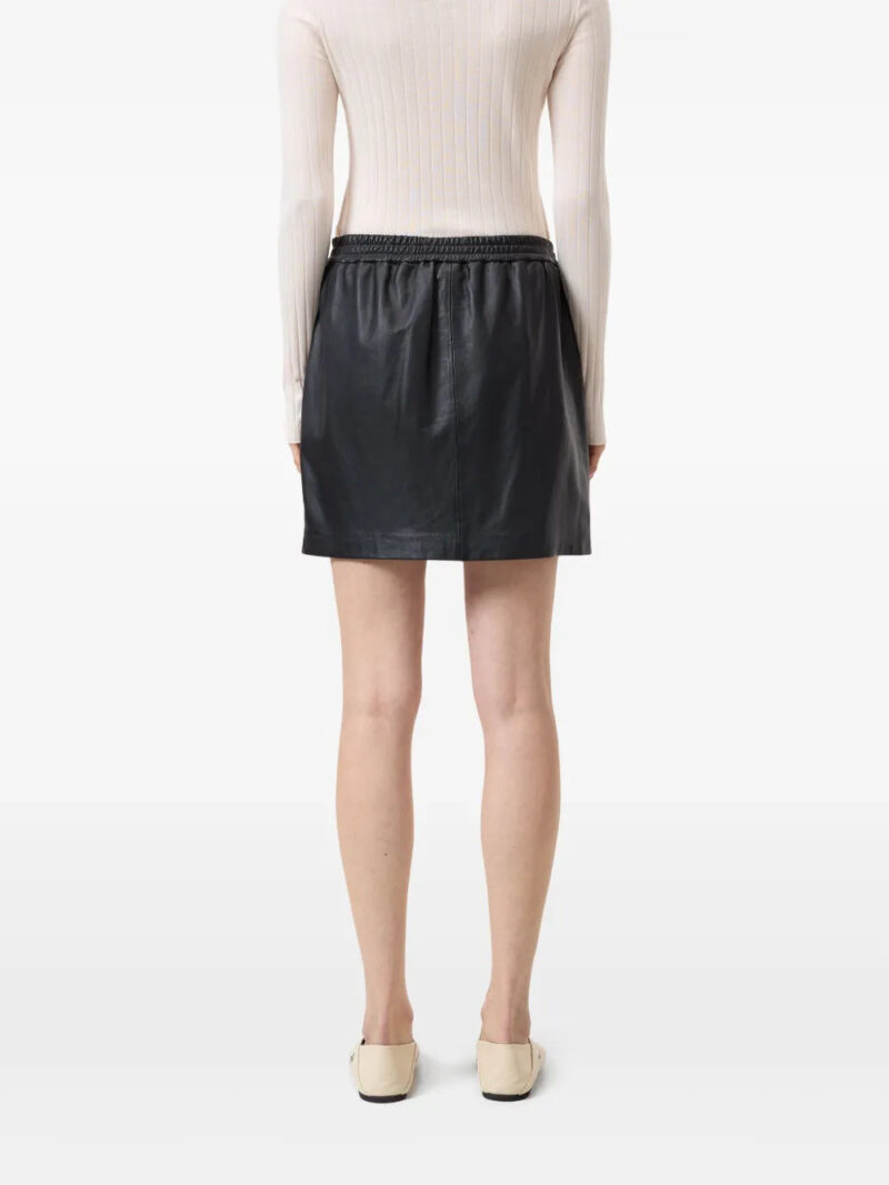 Closed leather mini skirt