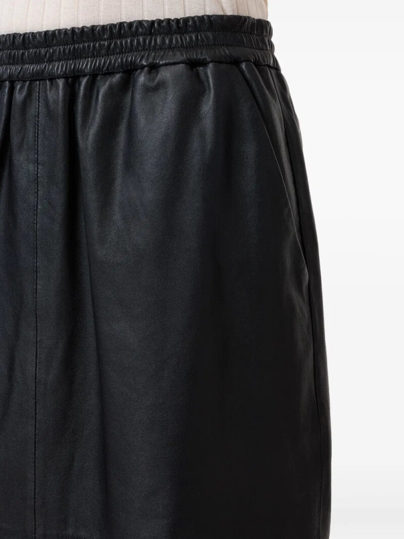 Closed leather mini skirt