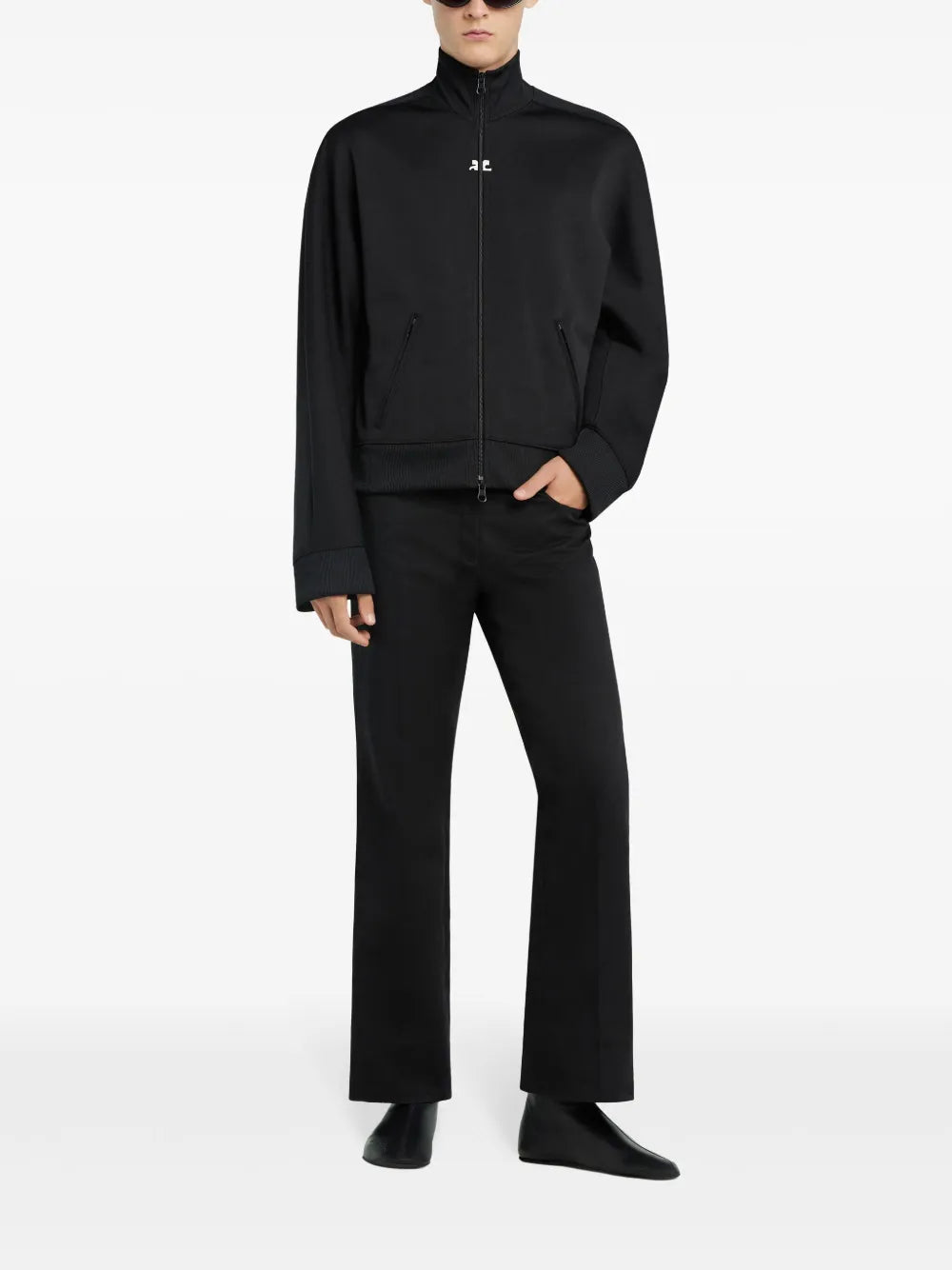 Courrèges logo-embroidered track jacket - Image 2