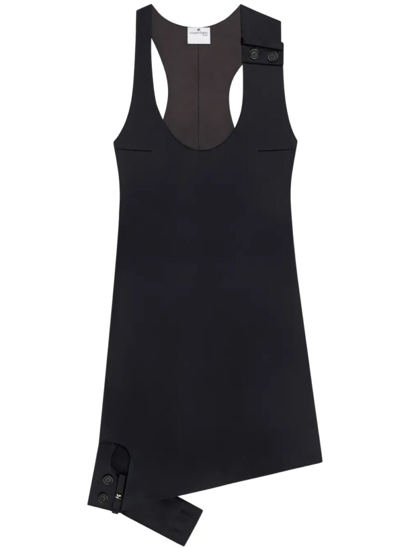 Courrèges  double-buckle satin dress
