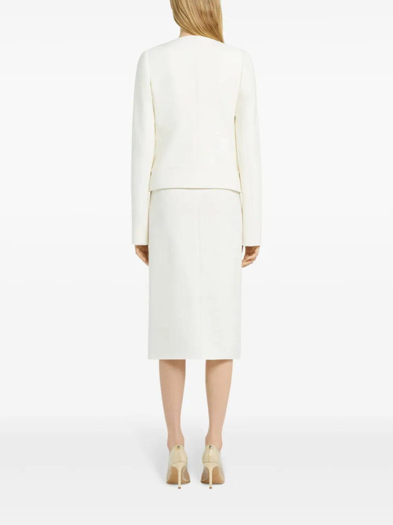 Courrèges belted slit skirt