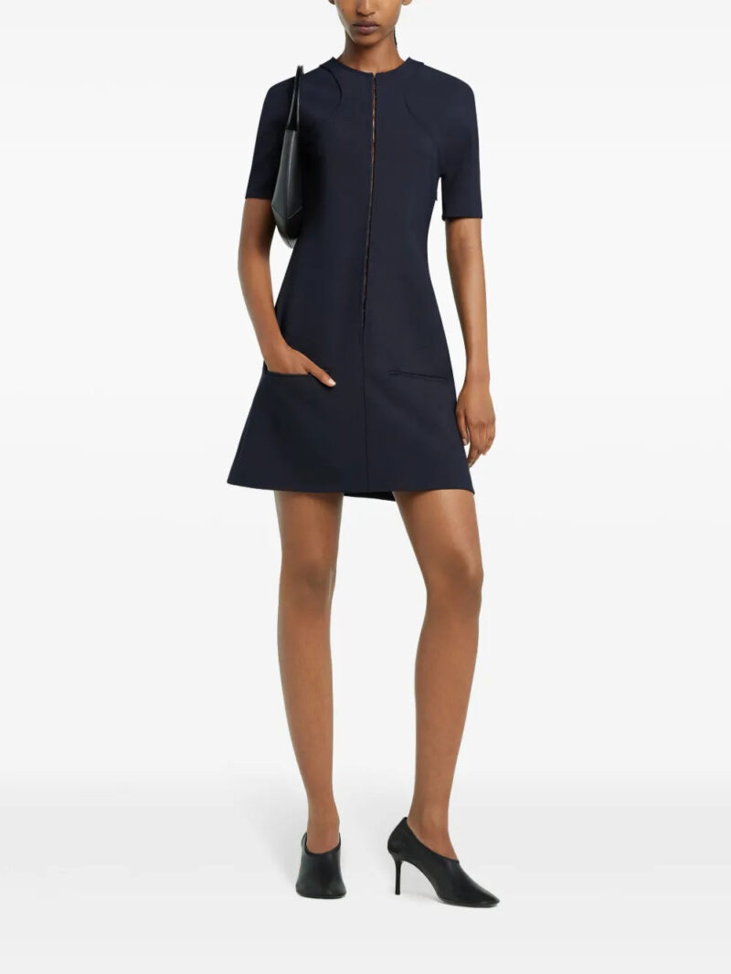 Courrèges A-line navy blue mini dress