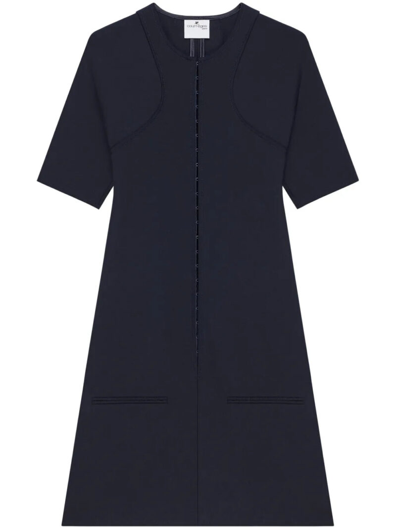 Courrèges  A-line navy blue mini dress