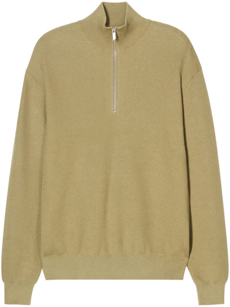 Closed  half-zip sweater