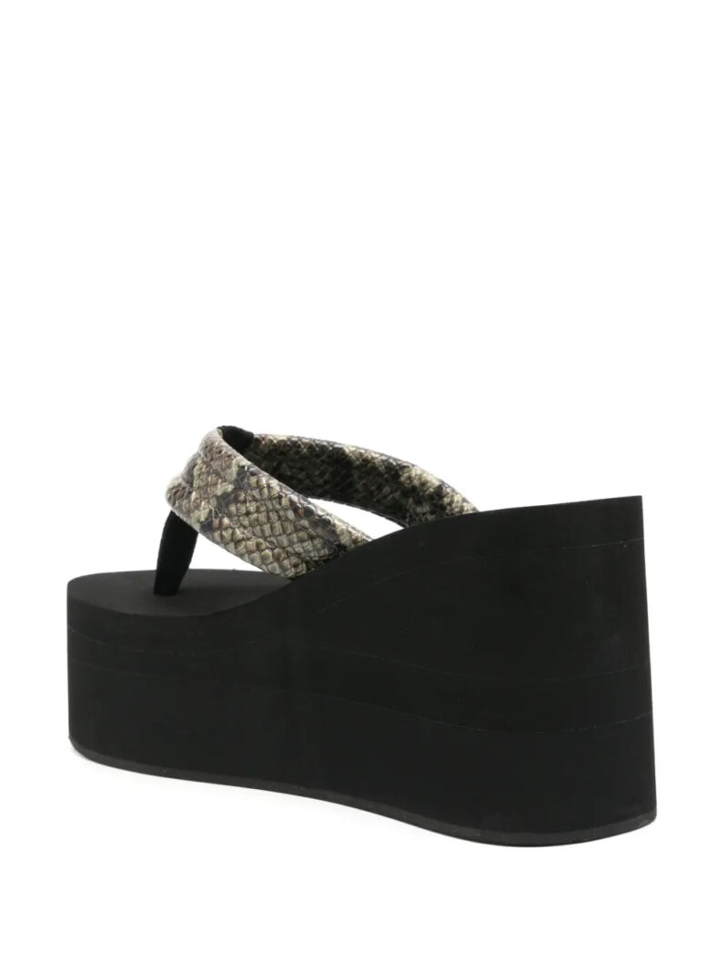 Coperni  100mm snakeskin-effect wedge sandals