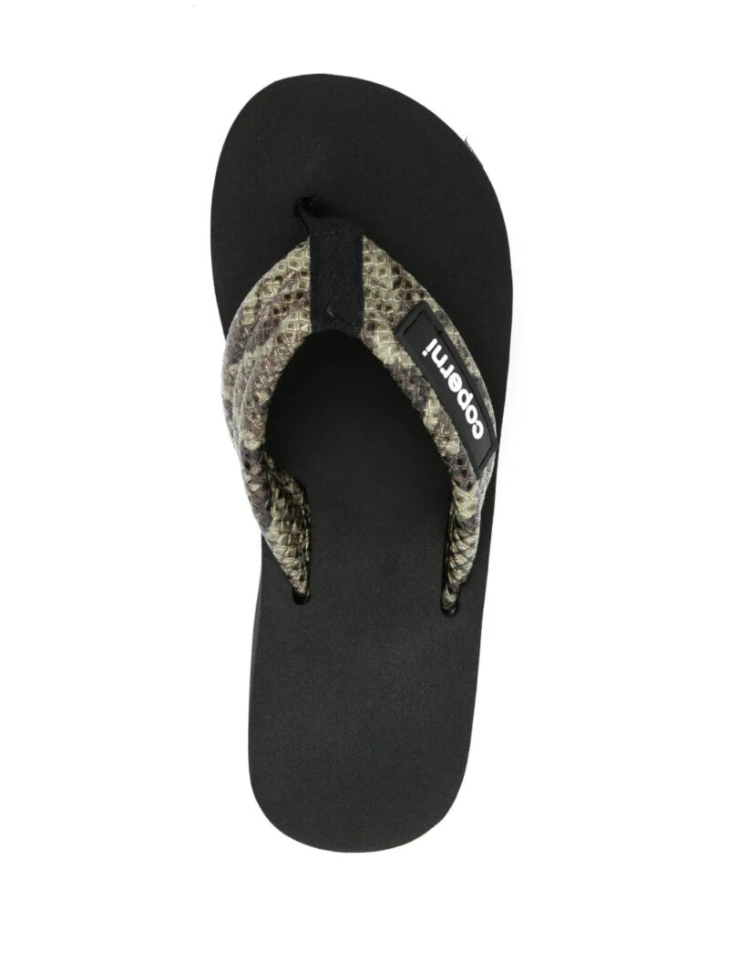 Coperni  100mm snakeskin-effect wedge sandals