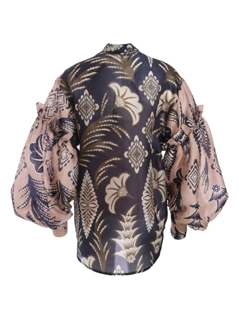 Biyan  printed organza shirt