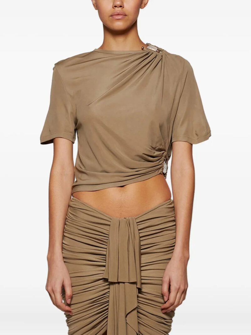 Christopher Esber  ruched ring-detail tee