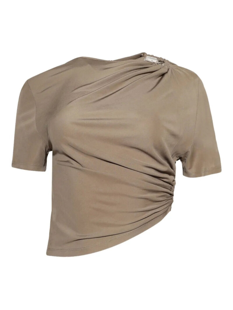 Christopher Esber  ruched ring-detail tee