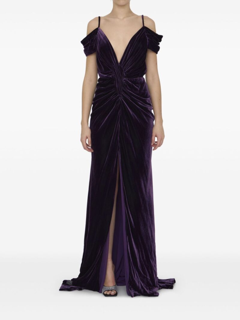 Costarellos  velvet gown dress