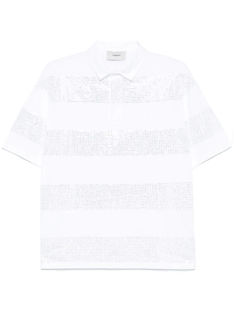 Coperni  crystal-embellished polo shirt
