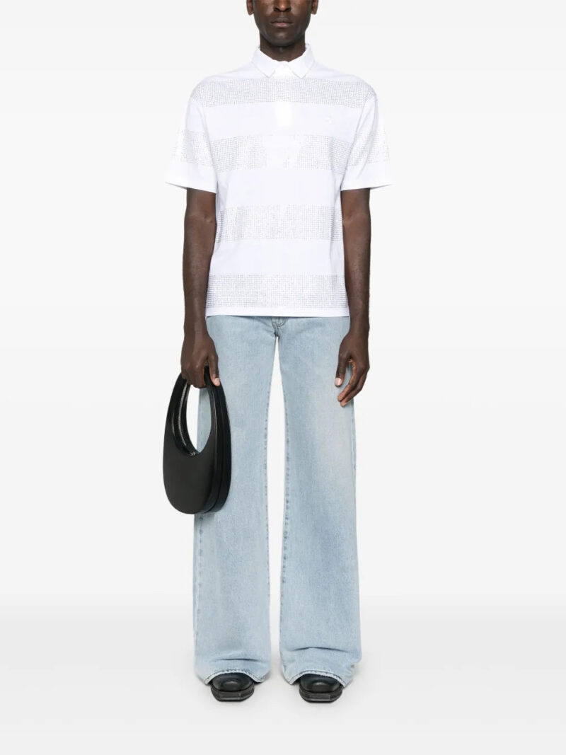 Coperni  crystal-embellished polo shirt