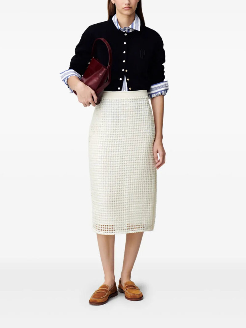 Claudie Pierlot  crochet-knit midi skirt
