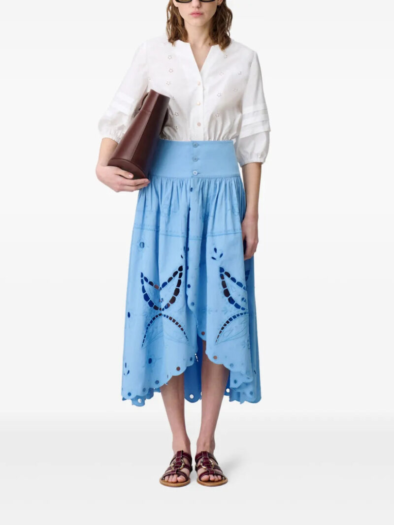 Claudie Pierlot  cut-out cotton skirt