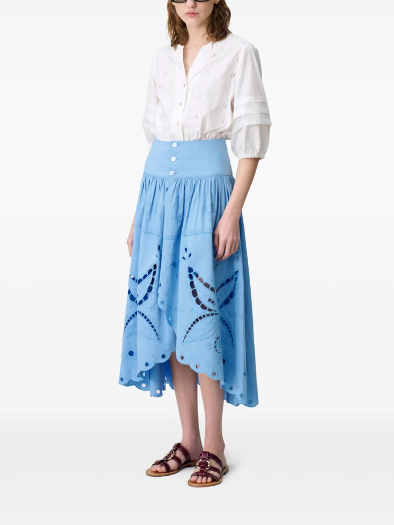 Claudie Pierlot  cut-out cotton skirt