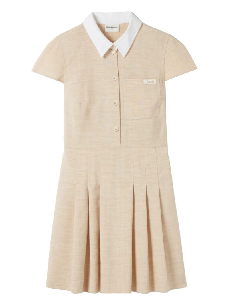 Claudie Pierlot  logo-embroidered shirtdress