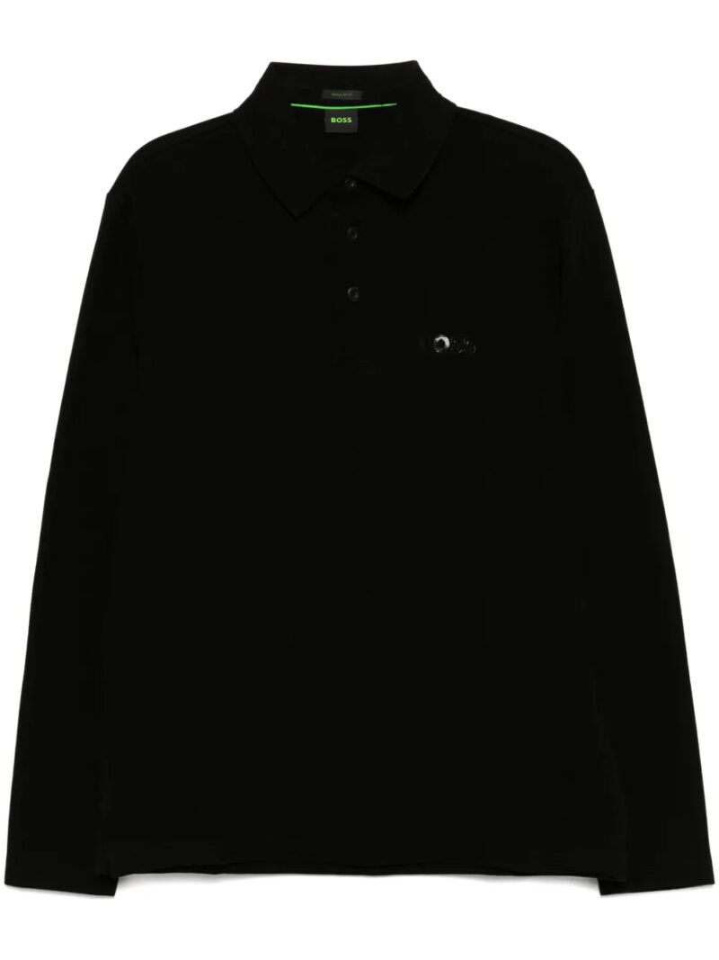 BOSS  logo-print polo shirt