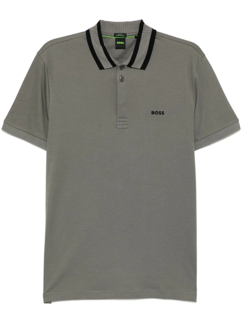 BOSS  logo-print polo shirt
