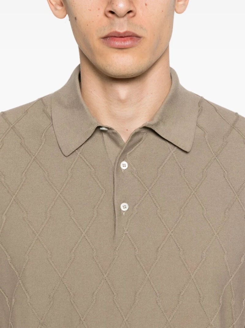 Corneliani panelled polo shirt
