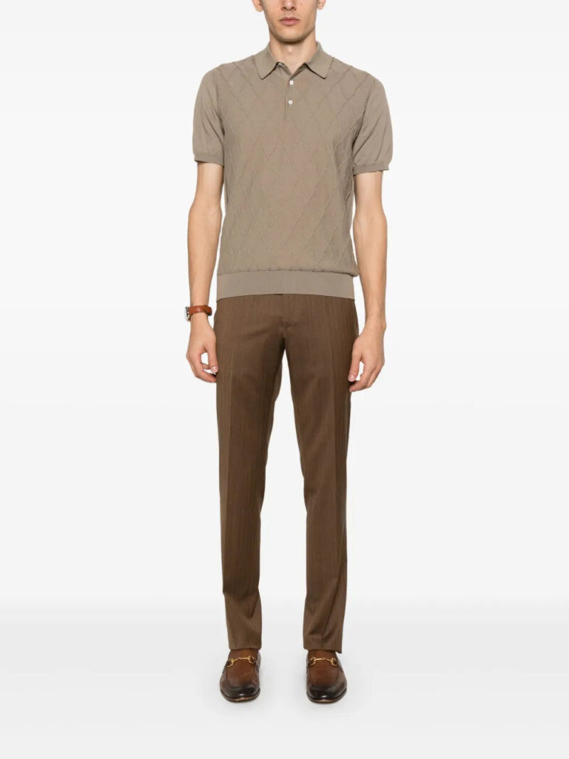 Corneliani panelled polo shirt