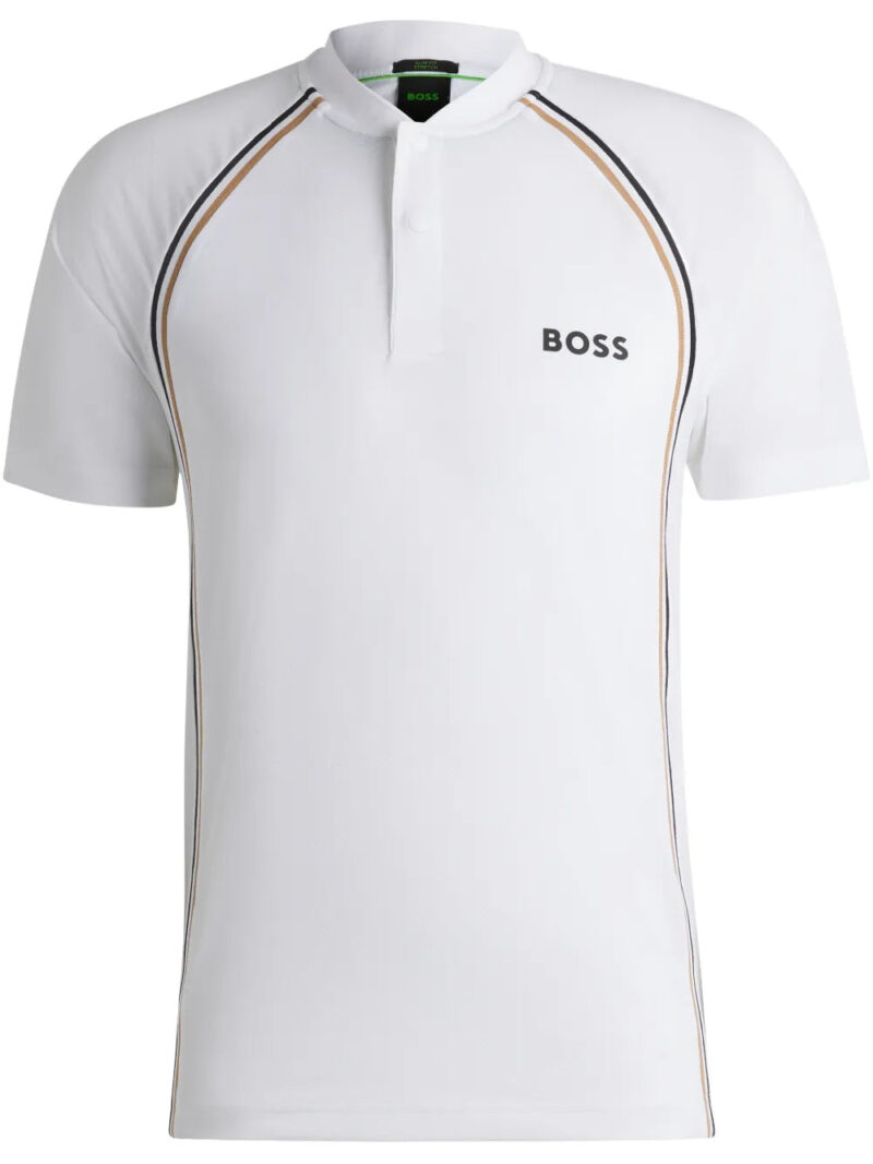 BOSS  logo-print polo shirt