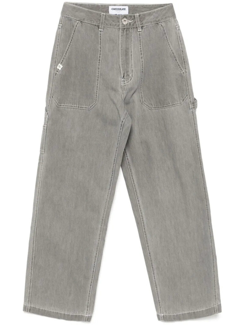 CHOCOOLATE  wide-leg work jeans