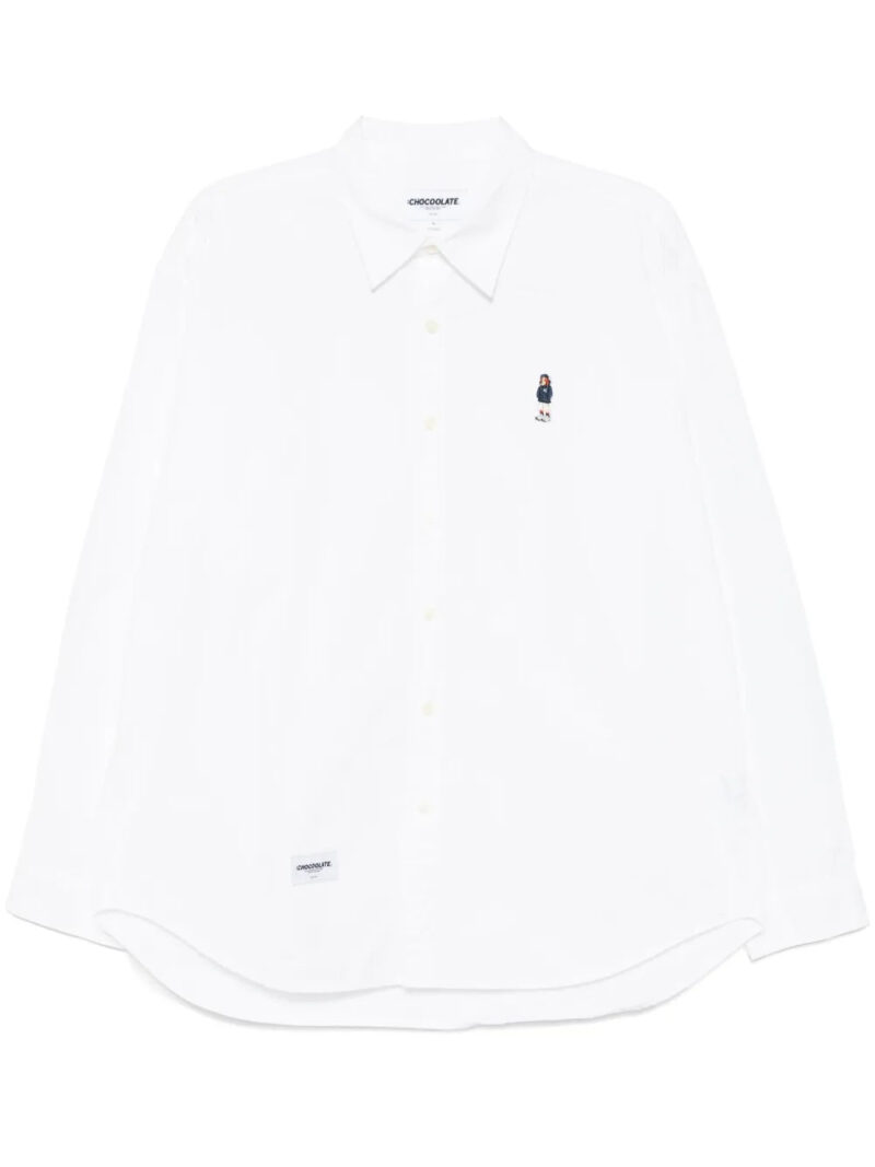 CHOCOOLATE  logo-patch shirt