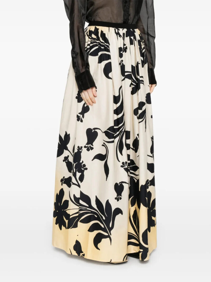 CO.GO  floral-print maxi skirt