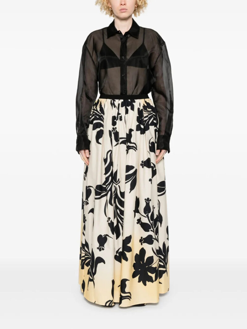 CO.GO  floral-print maxi skirt
