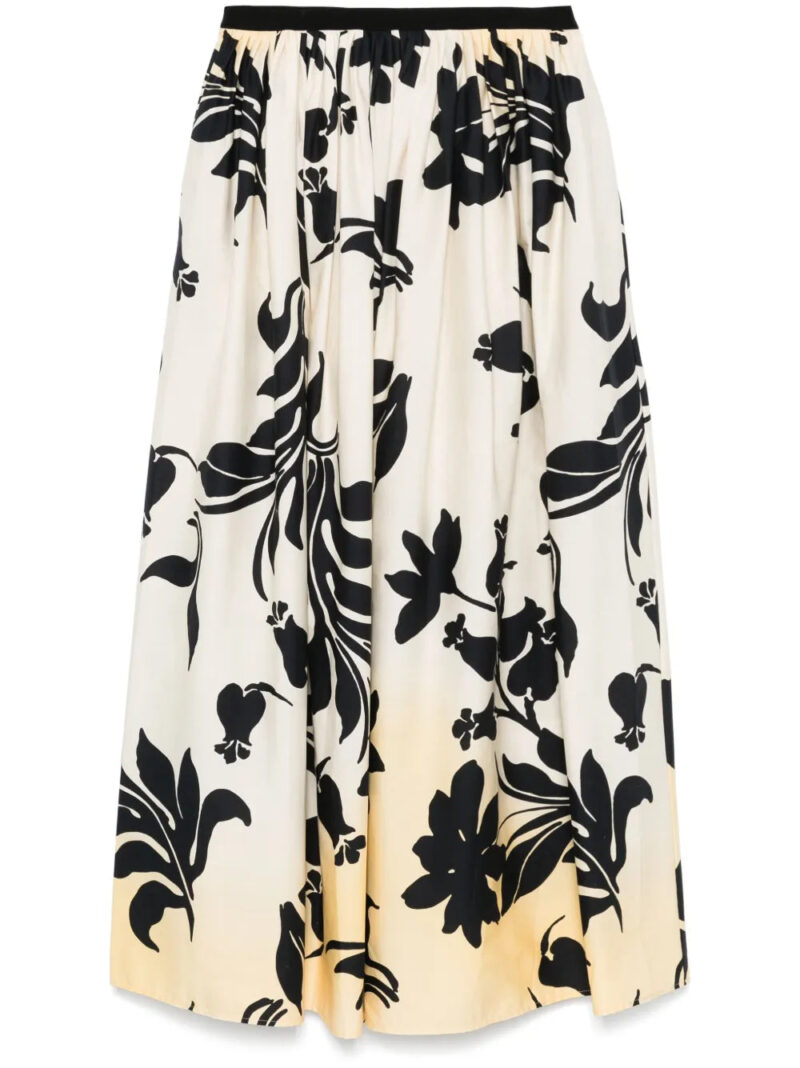 CO.GO  floral-print maxi skirt