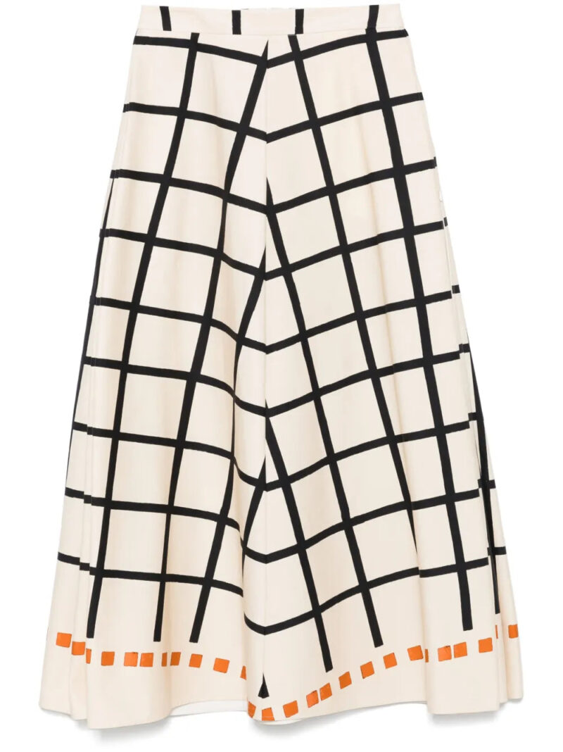 CO.GO  grid-pattern maxi skirt