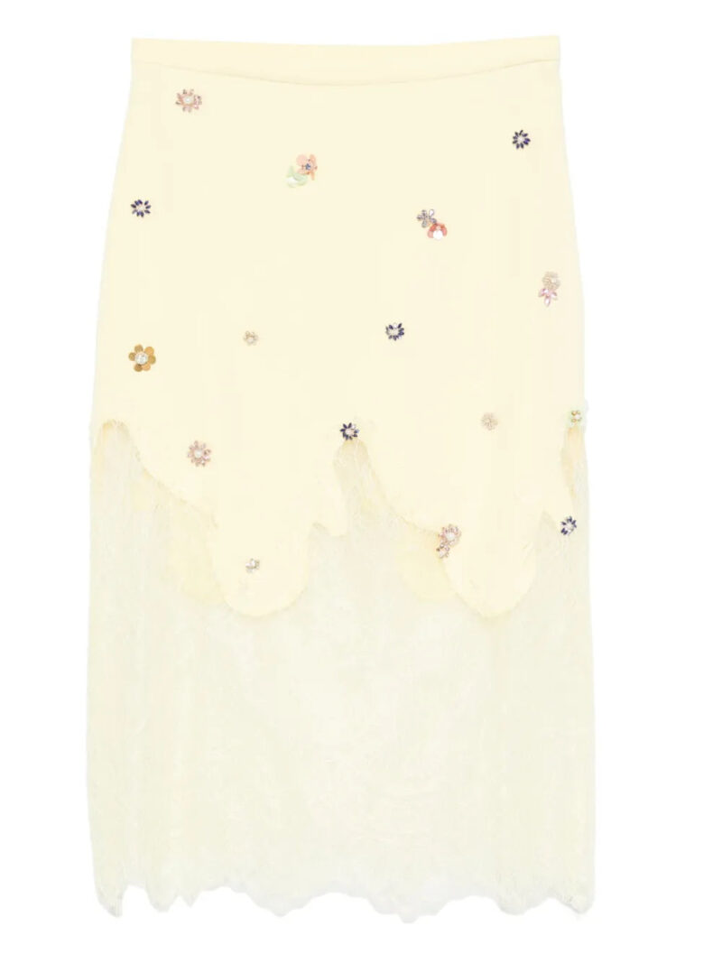 Costarellos  crepe cady midi skirt