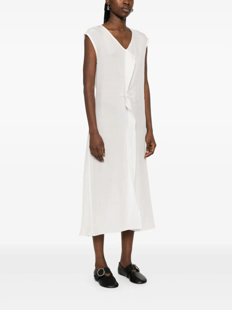 COLOUR 5 POWER  slub-texture midi dress