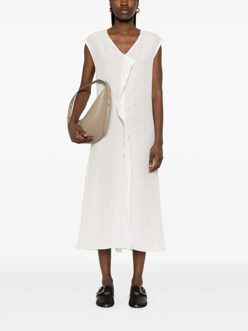 COLOUR 5 POWER  slub-texture midi dress