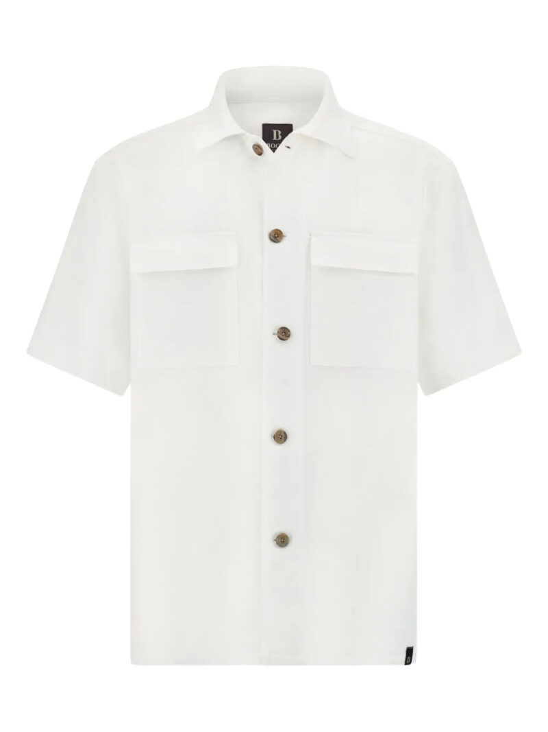Boggi Milano  linen pocketed shirt